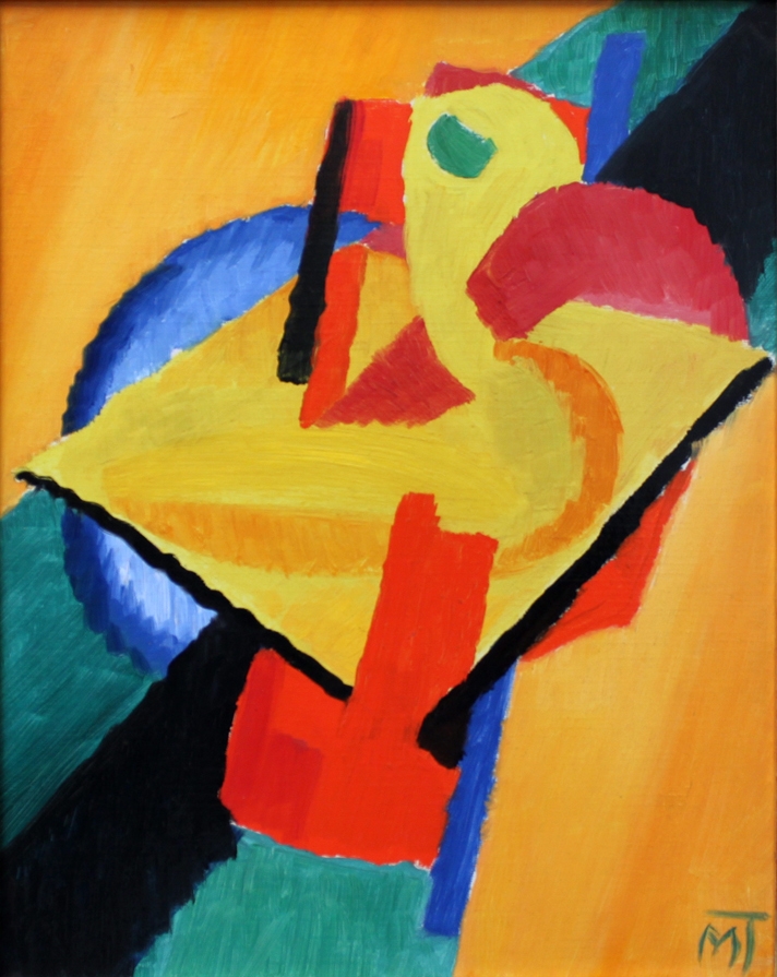 Composition, 1923&nbsp;&nbsp;&nbsp; oil on paper mounted canvas