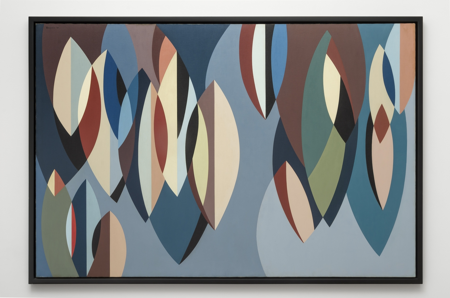 Karl Benjamin (1925-2012) Elliptical Planes, 1956 oil on canvas 48 x 72 inches; 121.9 x 182.9 centimeters LSFA# 10787