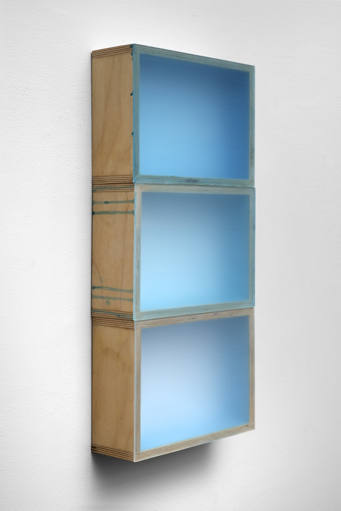 Higher&amp;nbsp;(side view), 2021
mixed media, reclaimed Plexiglas, birch plywood box
24 x 11 x 3 3/4 inches;&amp;nbsp;61 x 27.9 x 9.5 centimeters
LSFA# 15202
