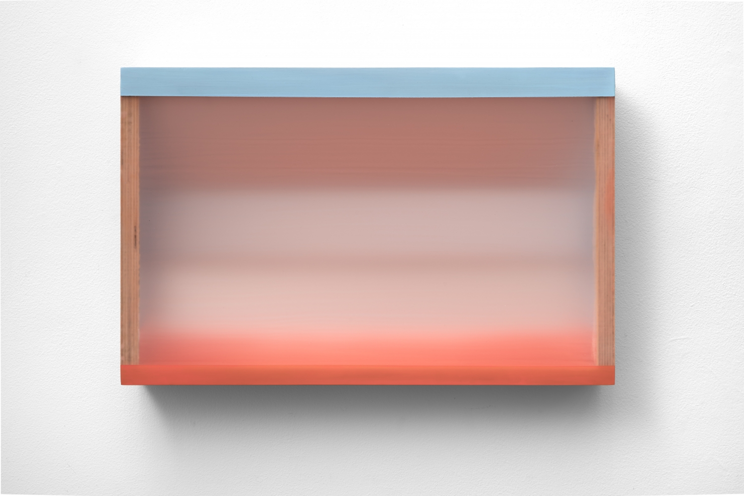 Heather Hutchison (b. 1964) AIR, 2020  mixed media, reclaimed Plexiglas, birch plywood box 12 7/8 x 20 x 3 3/4 inches;  32.7 x 50.8 x 9.5 centimeters LSFA# 15205