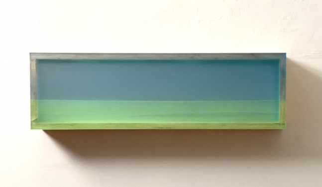 Greenwash, 2019&nbsp;&nbsp;&nbsp; mixed media, reclaimed Plexiglas, birch plywood box