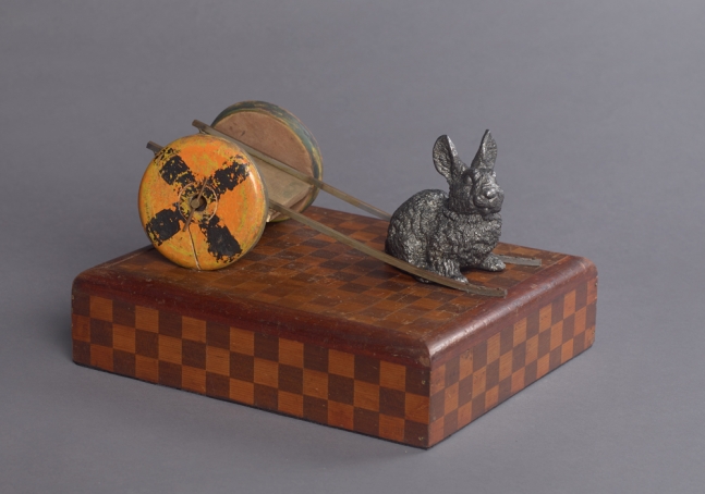 Rabbit, 2015&nbsp;&nbsp;&nbsp; bronze, wood and mixed media